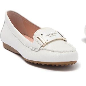 Kate Spade White Leather Loafers